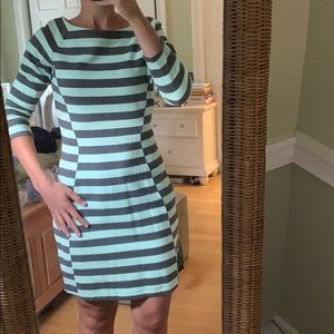 Gap mint and gray striped dress